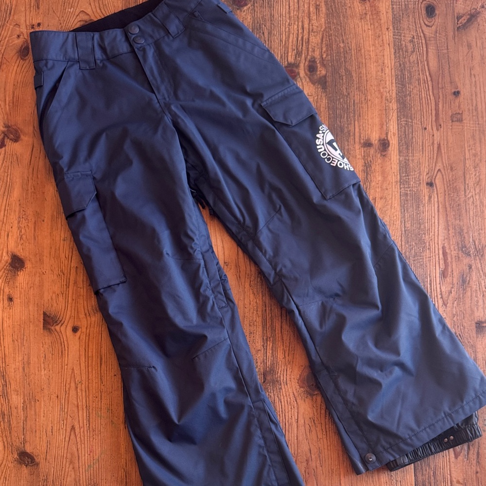 DC Banshee 10K Waterproof Snowboard Pants Youth Size M Navy Zip Pockets